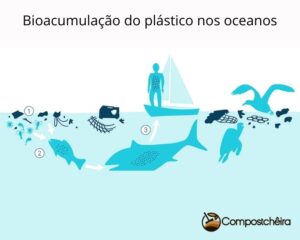 ciclo dos resíduos das fantasias no oceano