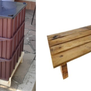 Suporte P/P4 de madeira para composteira
