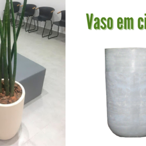 Vaso grande em cimento