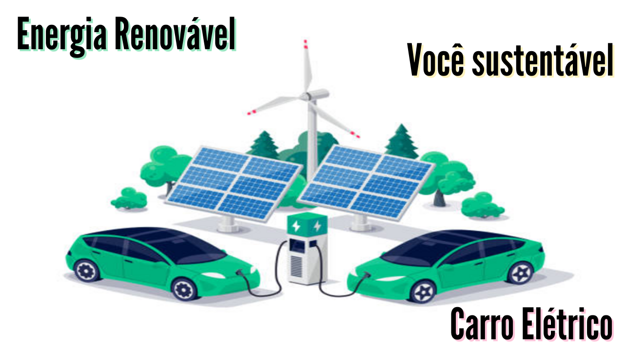 carros elétricos sendo abastecidos om energia renovável